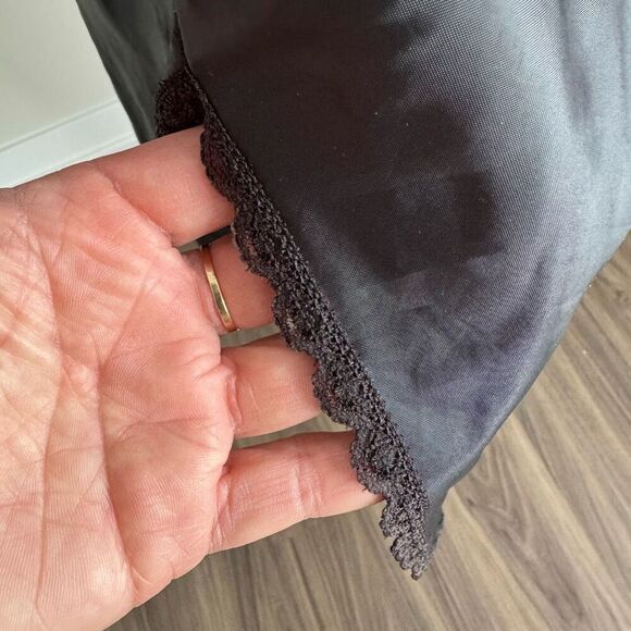 Vintage Warners Lace Half Slip Satin Black XL - Picture 5 of 9